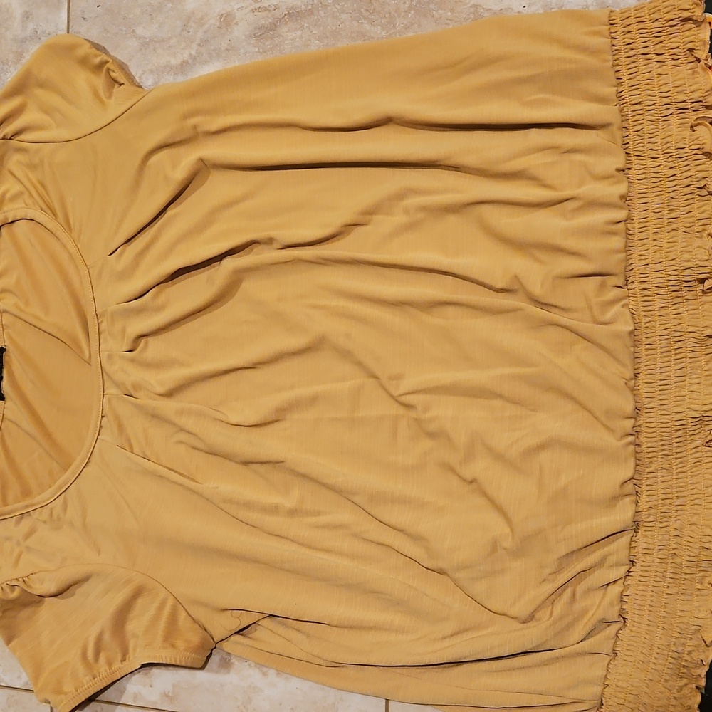 Set! Floral Turqouise, Mustard & Orange LulaRoe maxi Skirt with matching blouse. - Picture 3 of 5